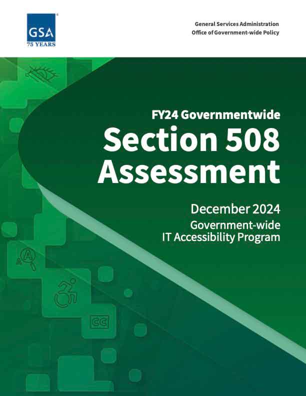 FY24 Governmentwide Section 508 Assessment Report Cover